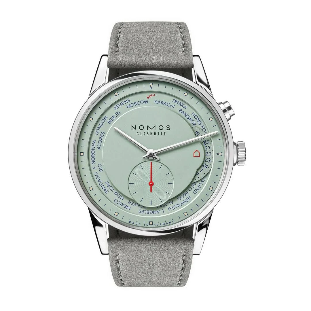 NOMOS Zürich Worldtimer UAE, front view