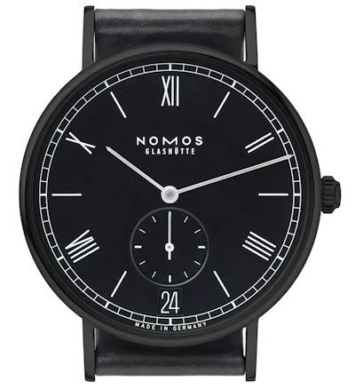 NOMOS Ludwig PVD Date Anorma Black, front view