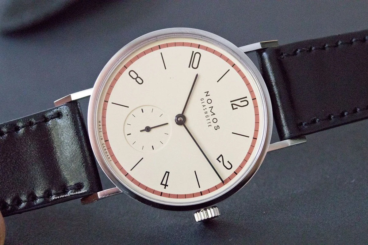 NOMOS Tangente A Century of Bauhaus Red, front view
