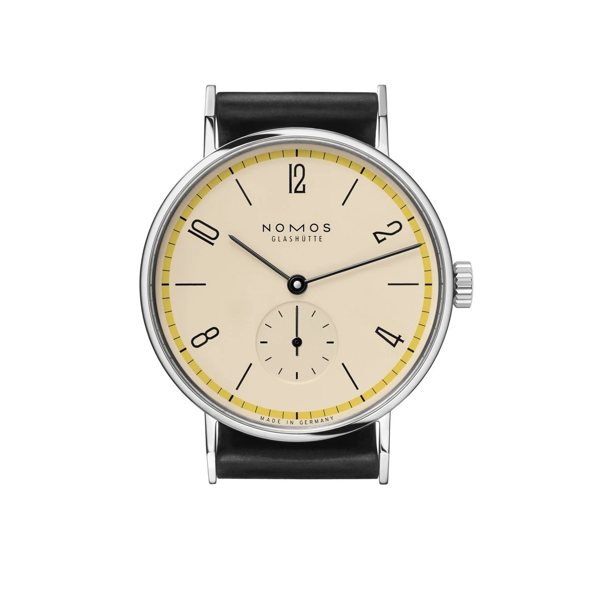NOMOS Tangente A Century of Bauhaus Yellow, front view