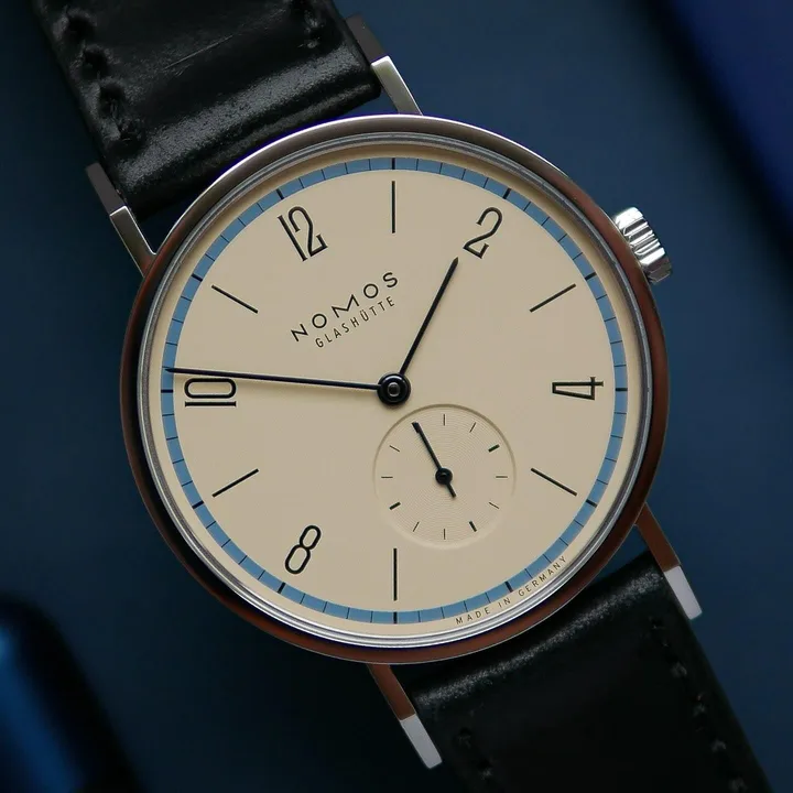 Tangente 38 A Century of Bauhaus Blue watch