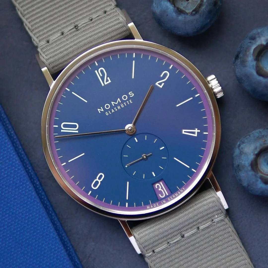 NOMOS Tangente 38 Date Nachtgesang, front view
