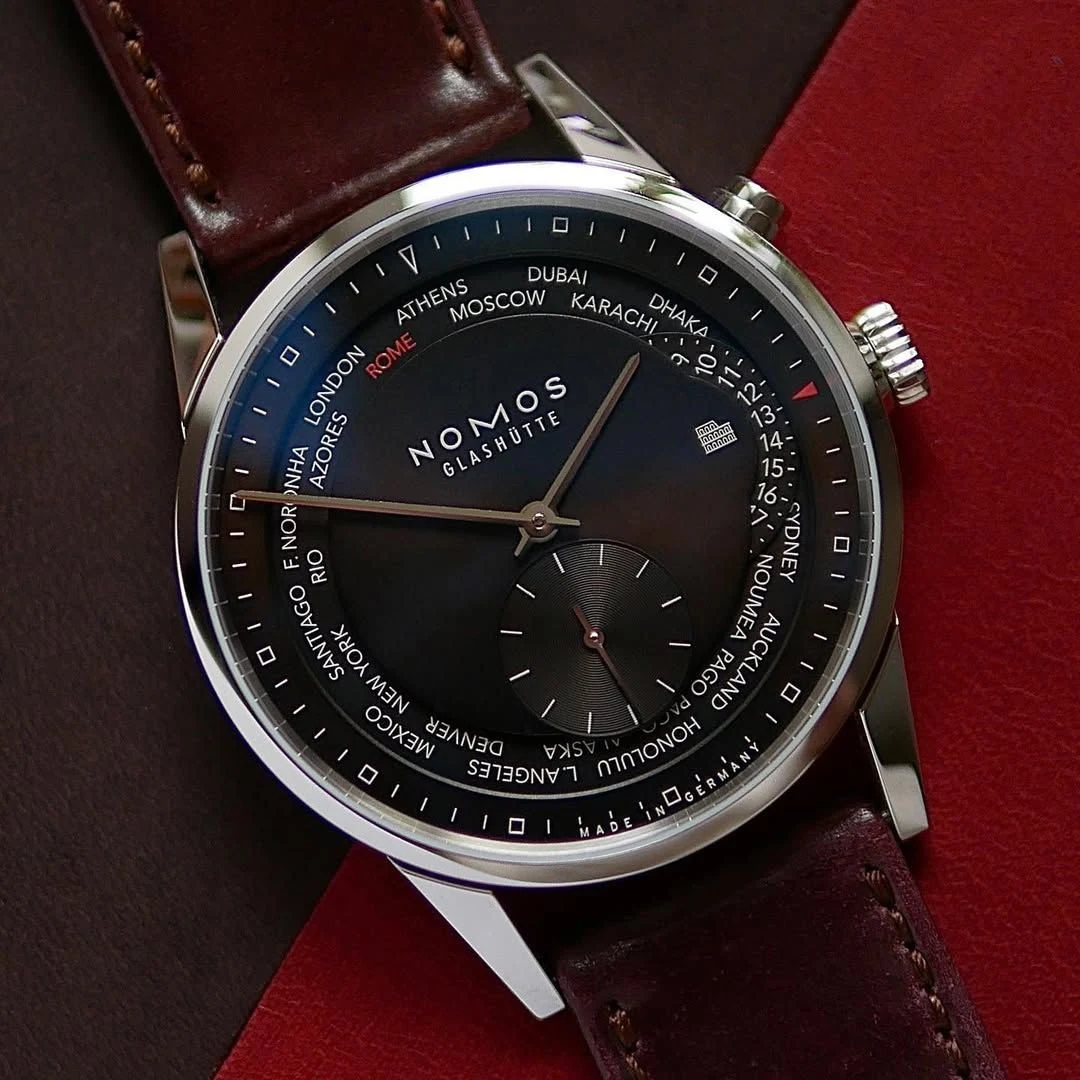 NOMOS Zürich Worldtimer Rome, front view