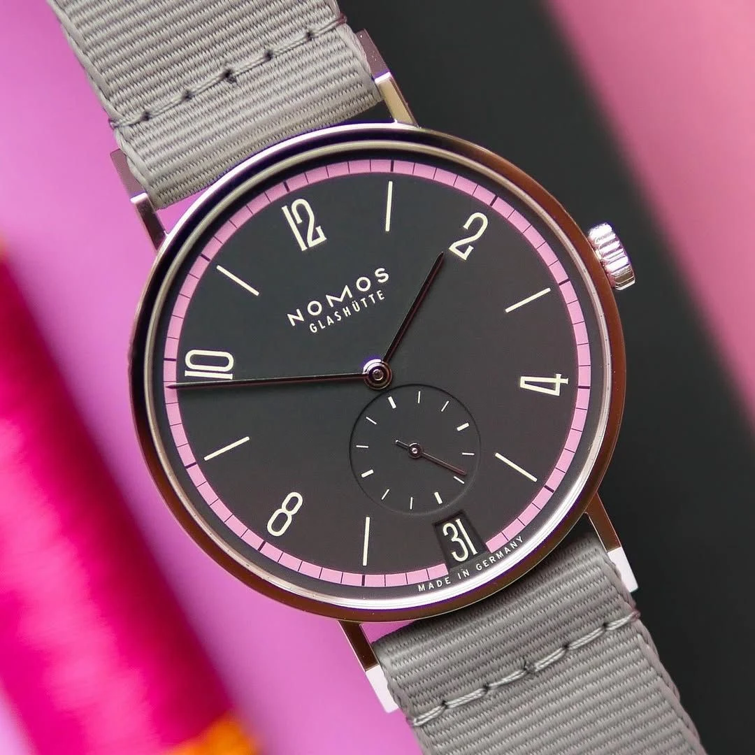 NOMOS Tangente 38 Date Tiefseegrau, front view