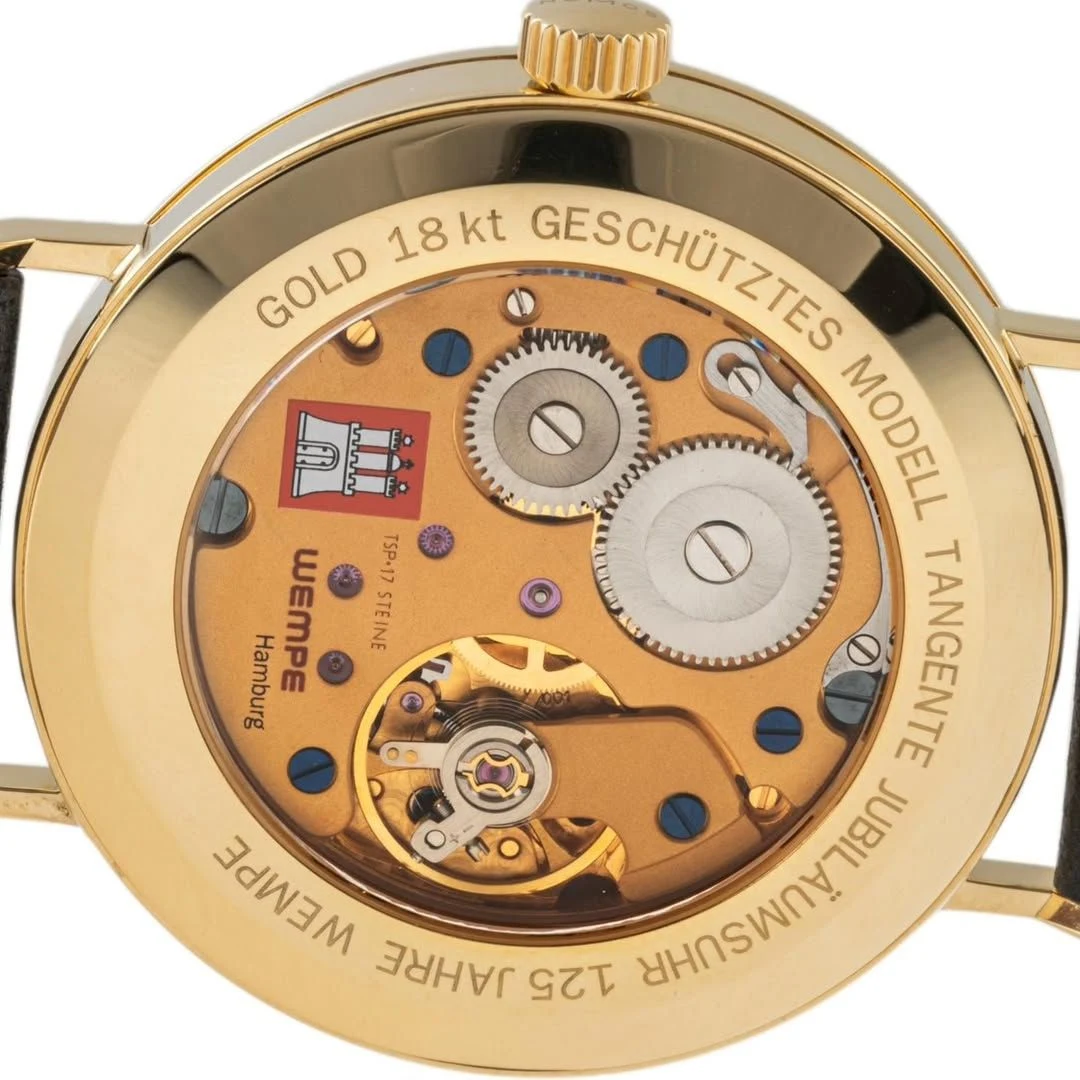 Caseback of the Tangente 125 Jahre Wempe