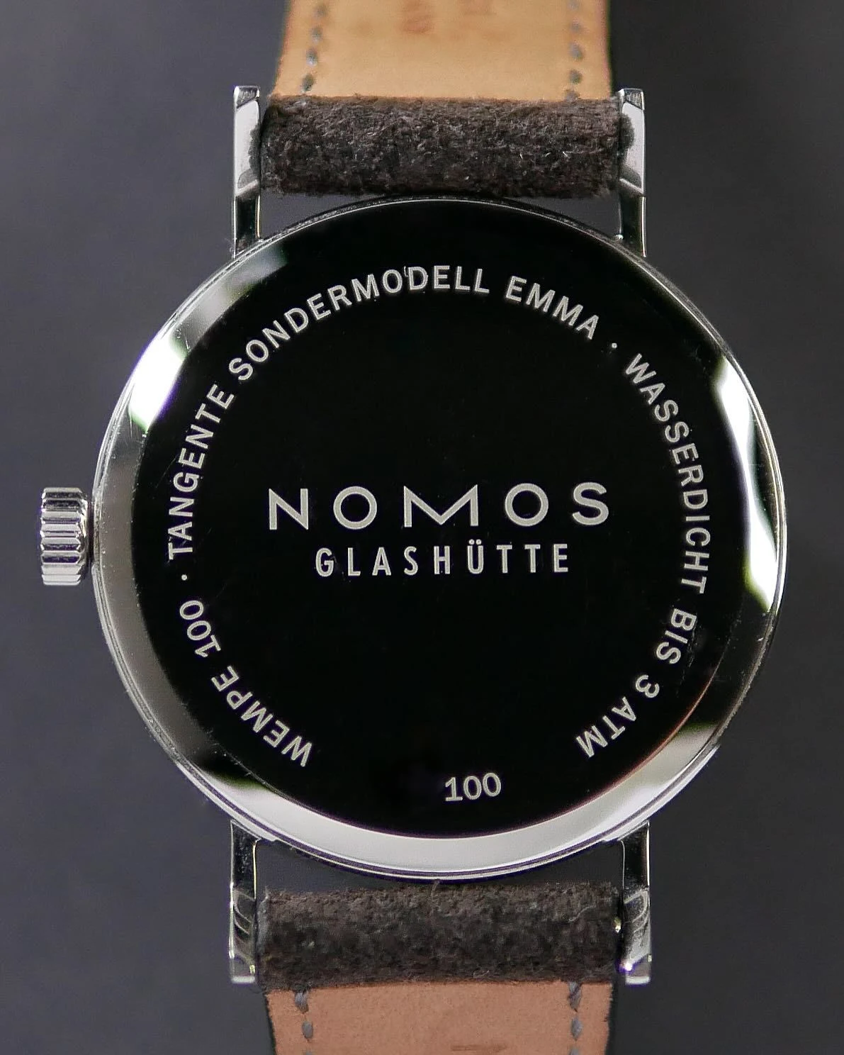 Caseback of the Tangente Emma