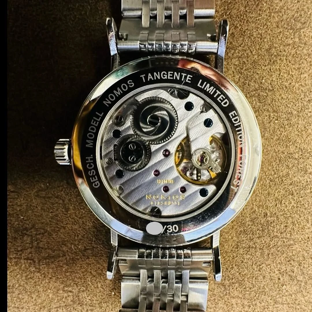 Caseback of the Tangente Color Forest