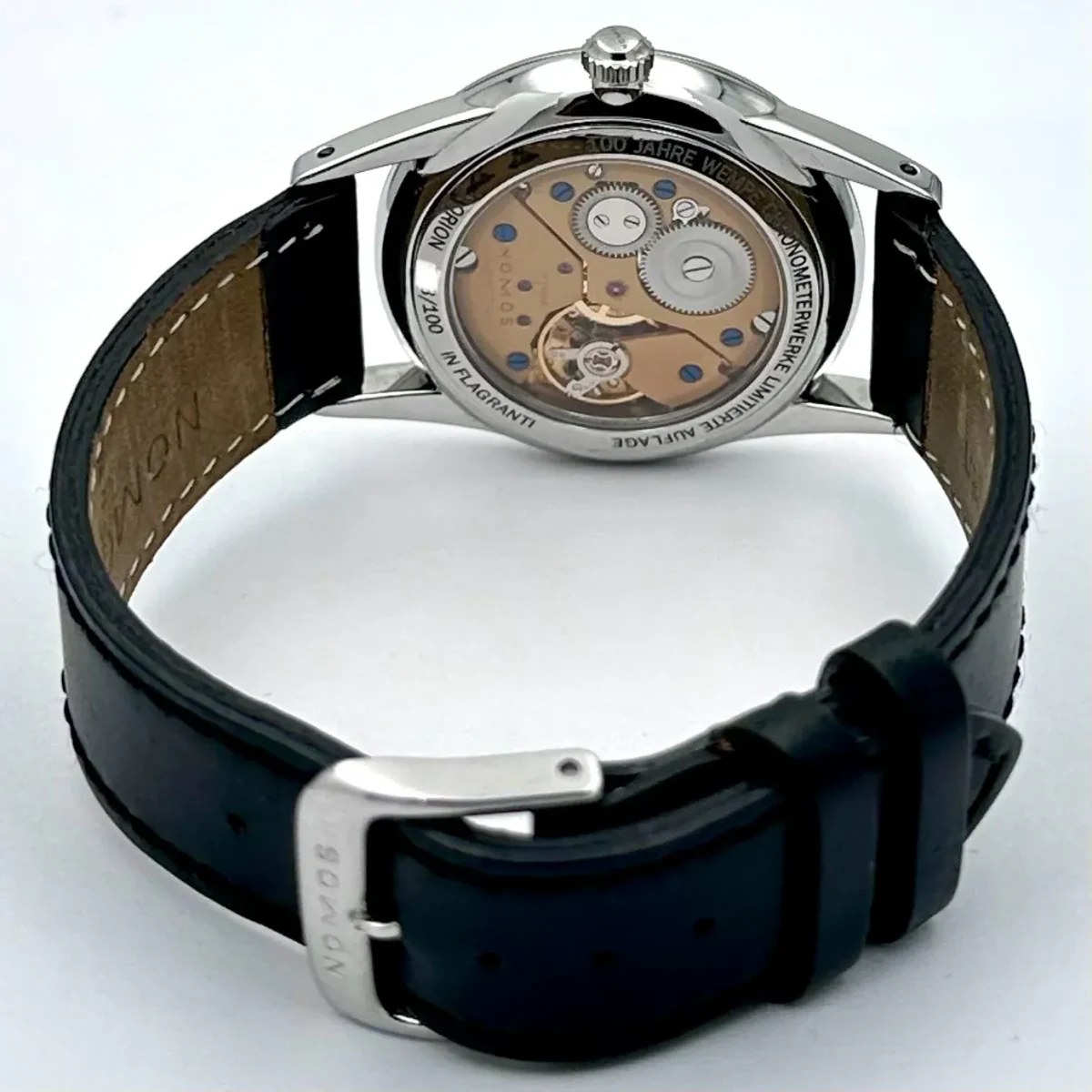 Caseback of the Orion In Flagranti