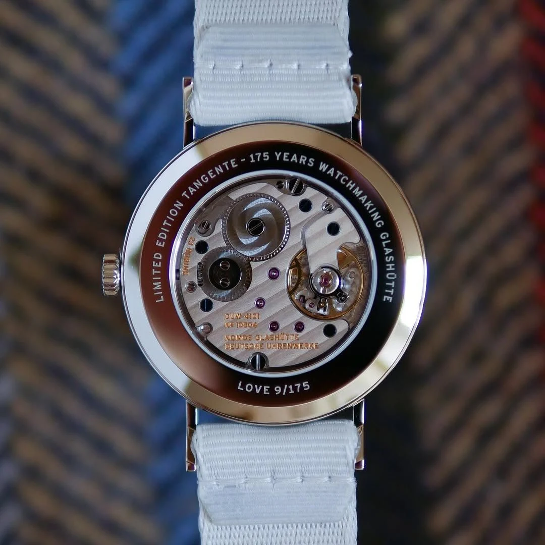 Caseback of the Tangente 38 Date Love
