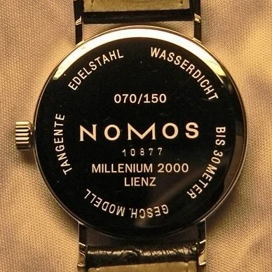 Caseback of the Tangente Millenium 2000 Lienz