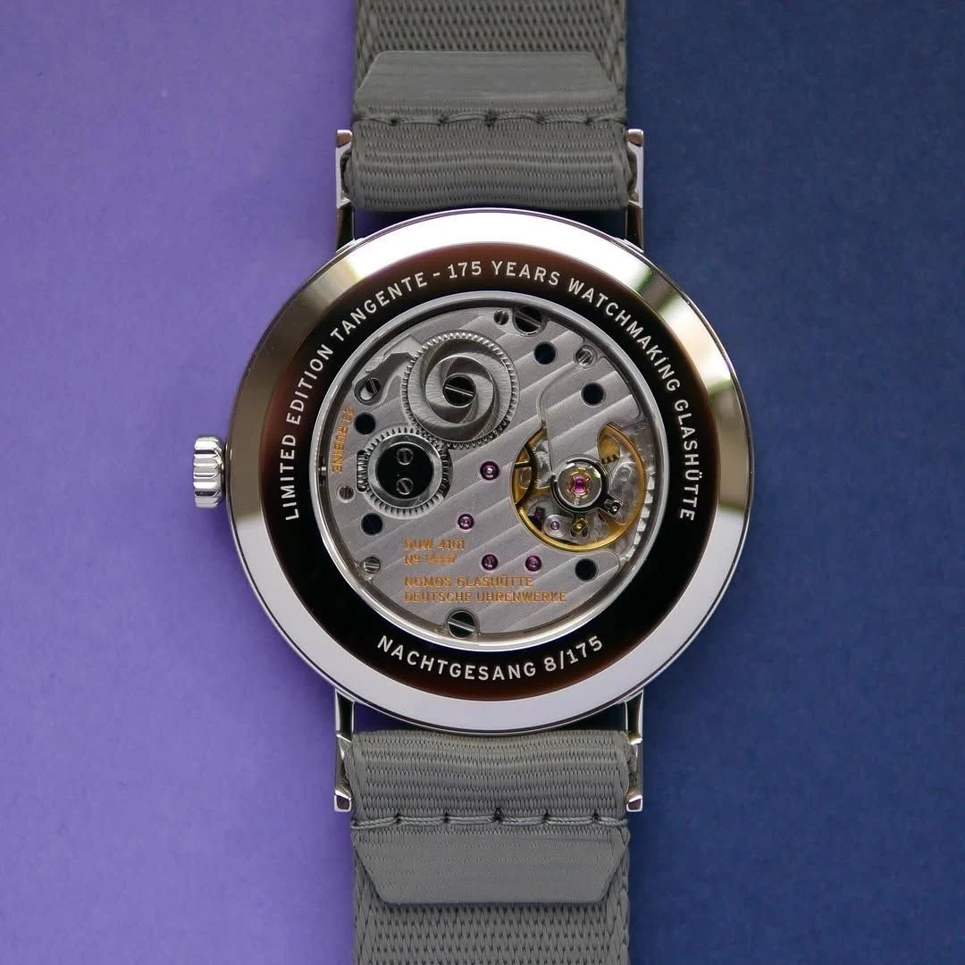 Caseback of the Tangente 38 Date Nachtgesang