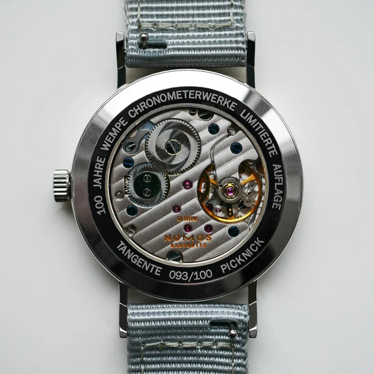 Caseback of the Tangente Picknick