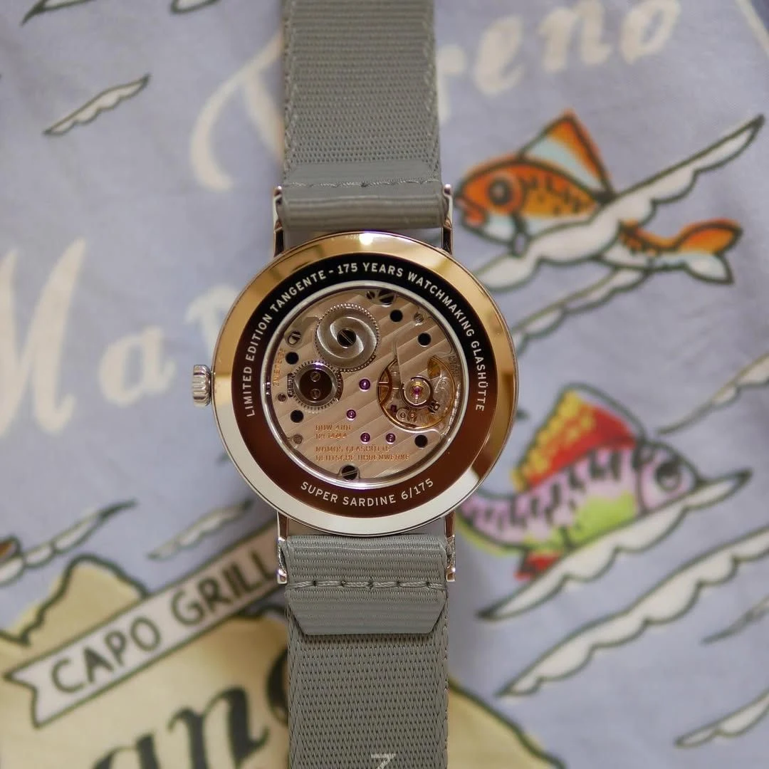 Caseback of the Tangente 38 Date Super Sardine