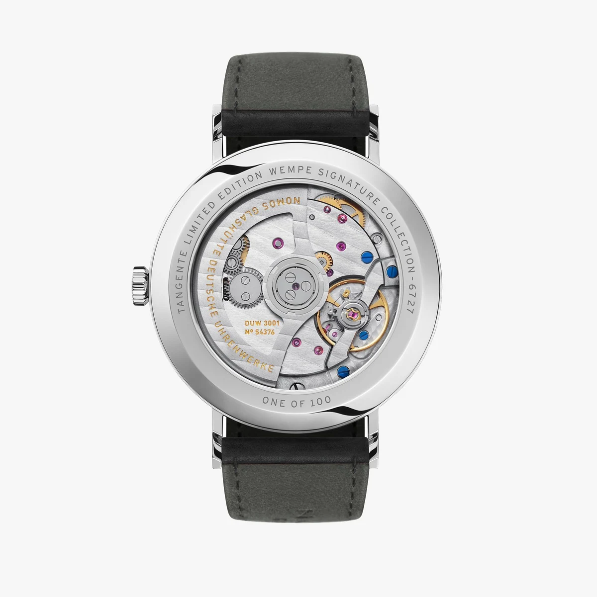 Caseback of the Tangente neomatik 39 Wempe Signature Collection