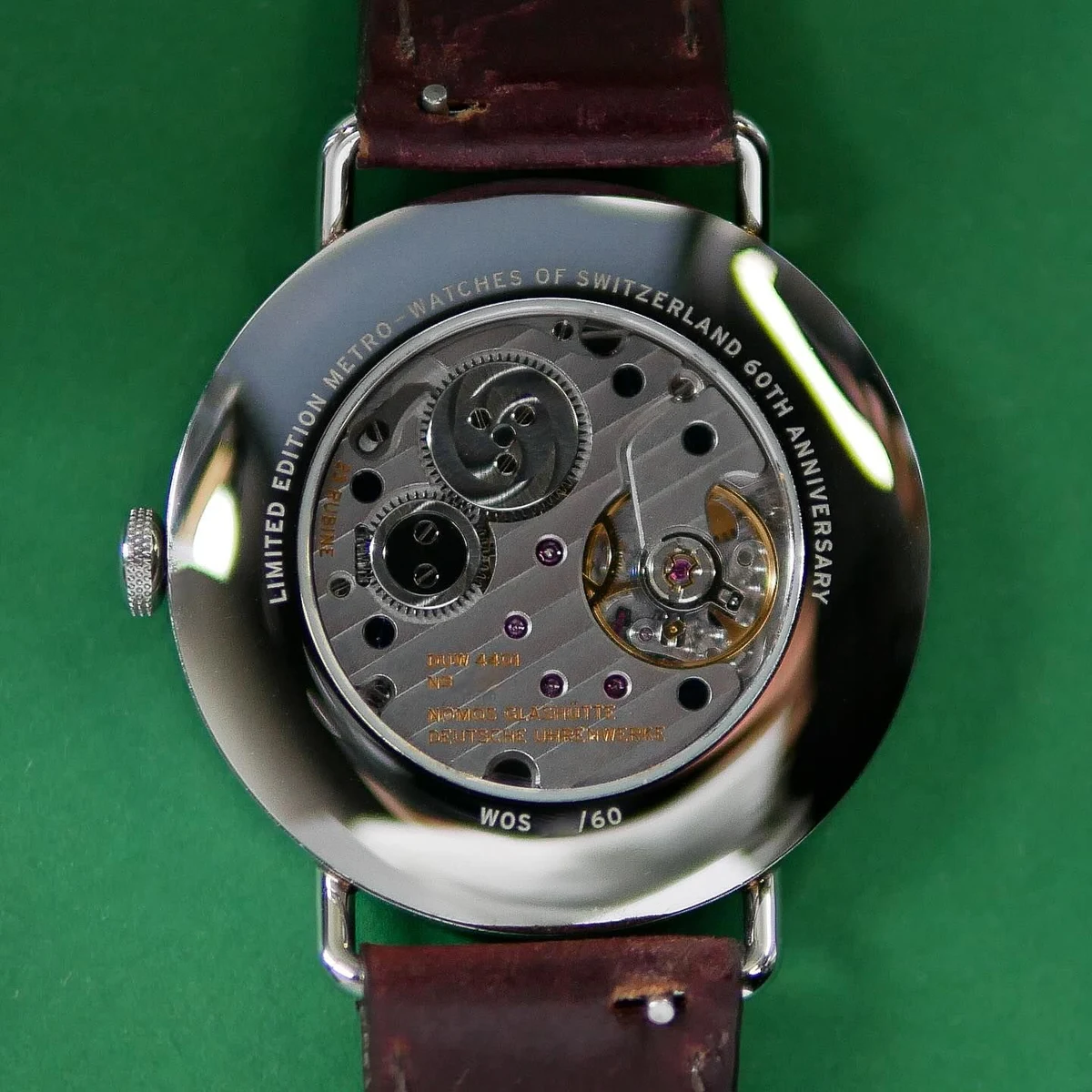 Caseback of the Metro Date Power Reserve WoS