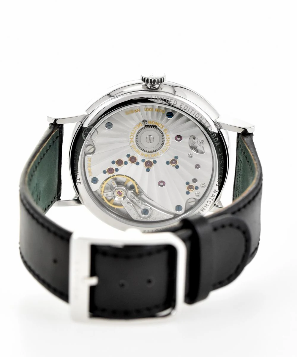 Detail view of the Lambda 175 Years Watchmaking Glashütte