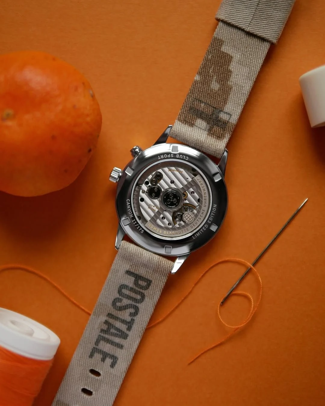 Caseback of the Club Sport neomatik Worldtimer Canyon