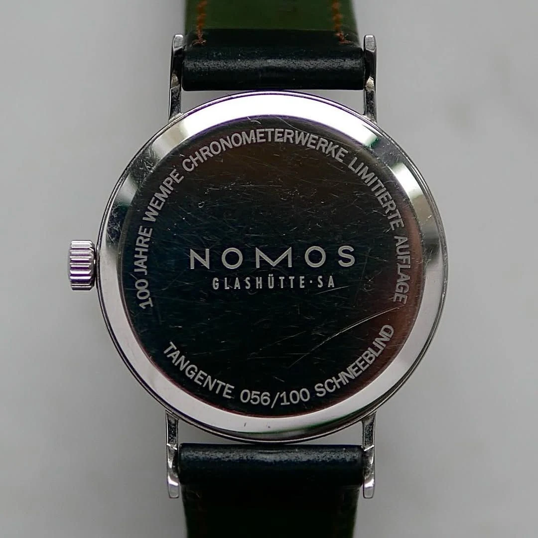 Caseback of the Tangente Schneeblind
