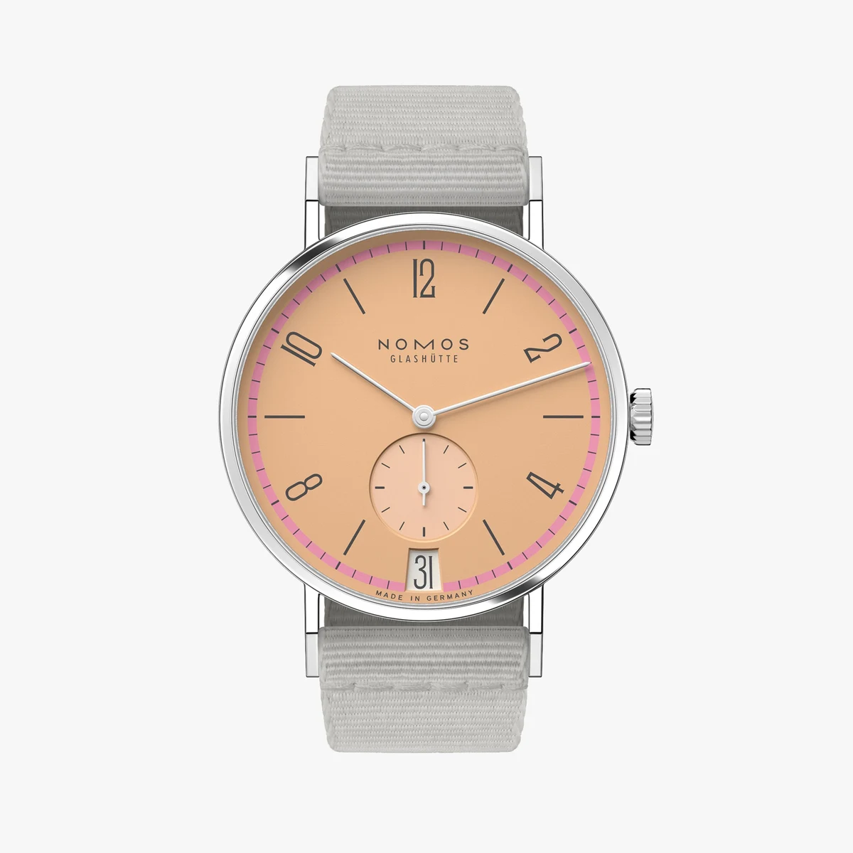 Detail view of the Tangente 38 Date Pastell
