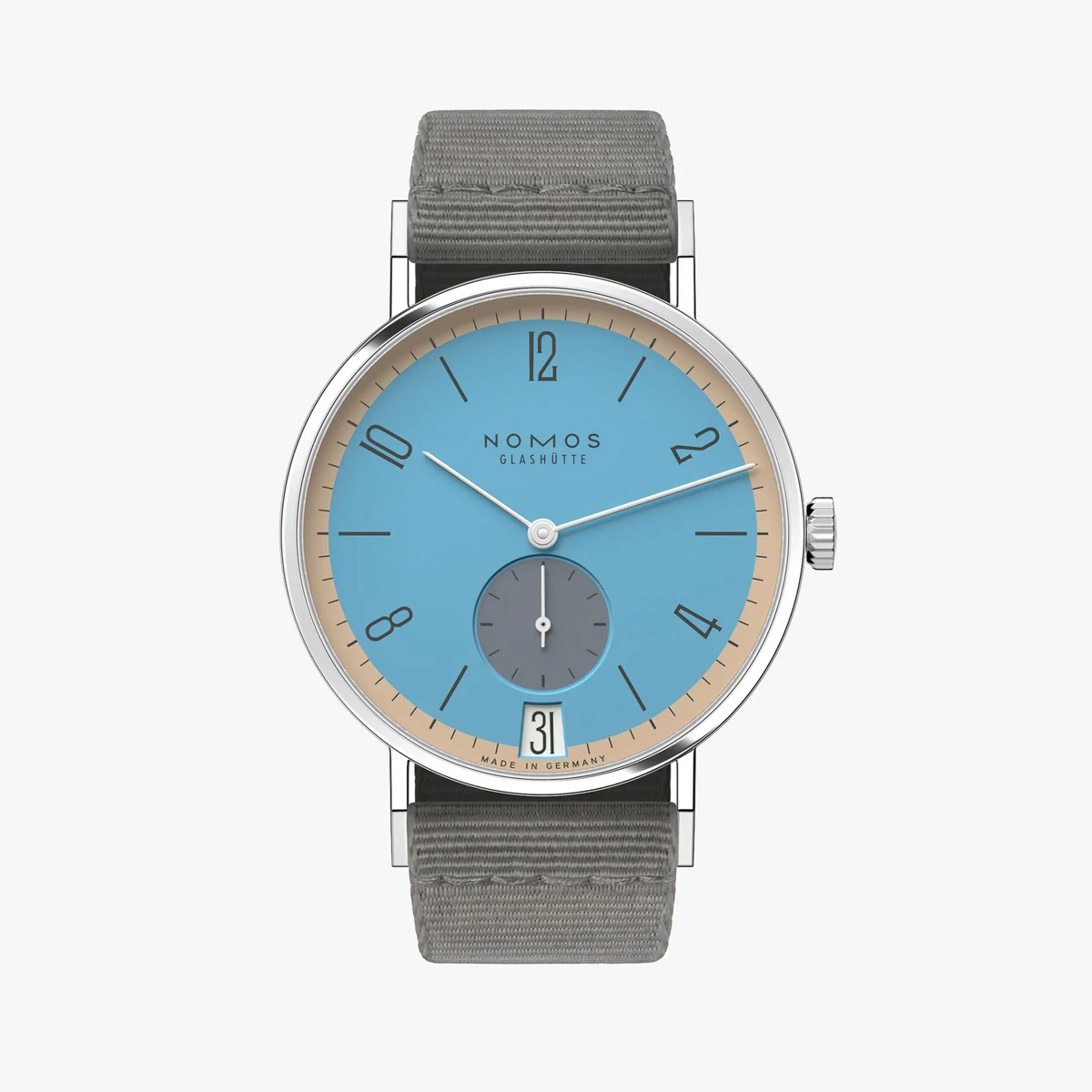 Detail view of the Tangente 38 Date Delfin