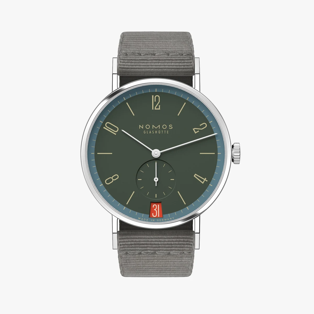 Detail view of the Tangente 38 Date Lakritze